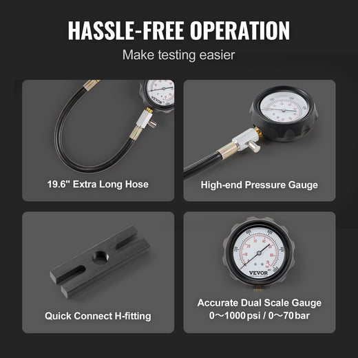 18-Piece Diesel Compression Gauge Set in-use view