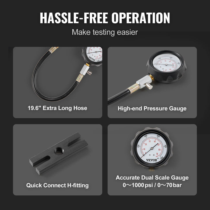 18-Piece Diesel Compression Gauge Set in-use view