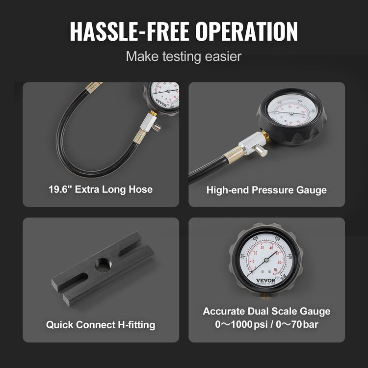 18-Piece Diesel Compression Gauge Set in-use view