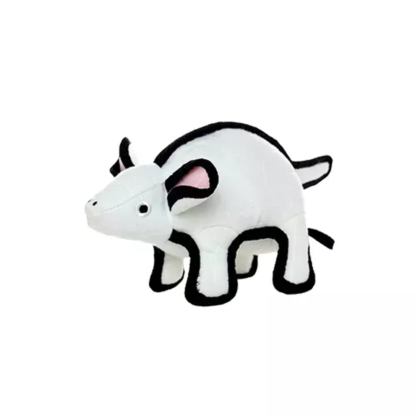 Tuffy Barnyard Mouse White Dog Toy