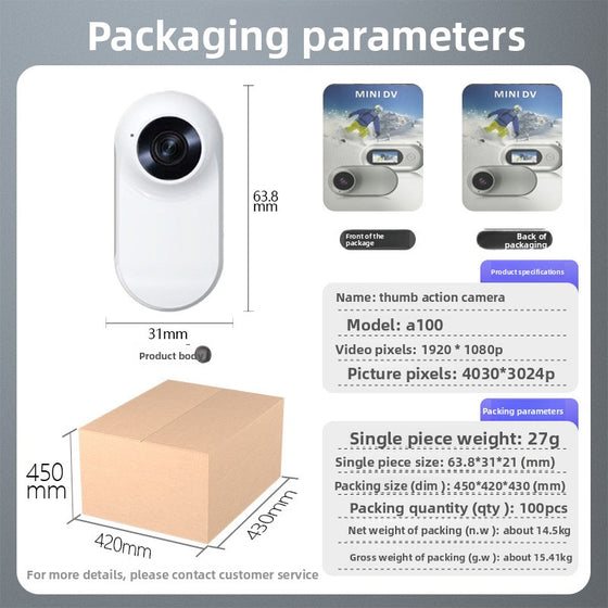 Mini HD Thumb Action Camera with Accessories Action Cameras product image 3