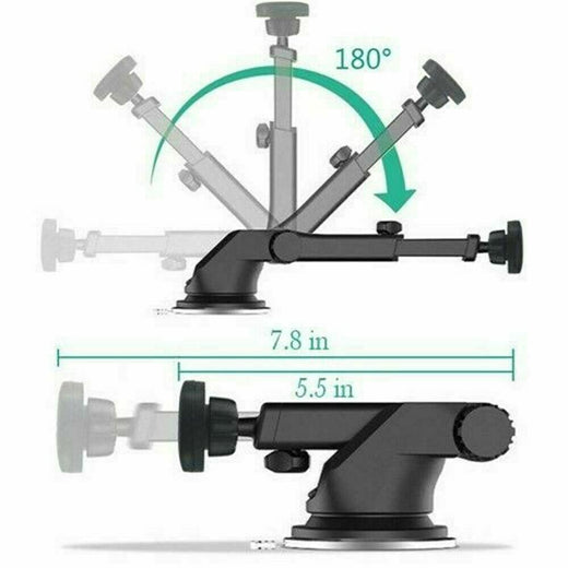 Suction cup mount one-handed release lever detail
