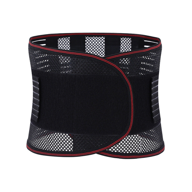 All-season breathable lumbar support belt (black mesh)