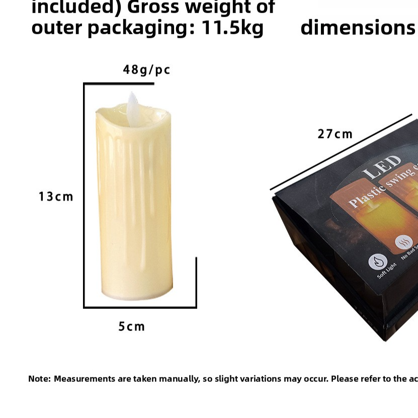 Led Flameless Digital Candle
