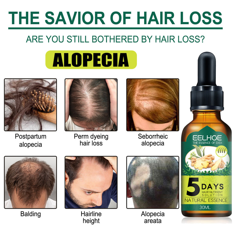 Ginger root ingredient illustration on hair oil label