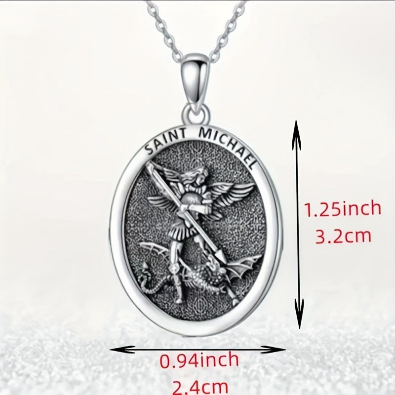 Men's Elliptical Angel Wings Necklace