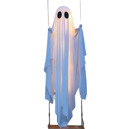 Large Glowing Swing Ghost Halloween Decoration