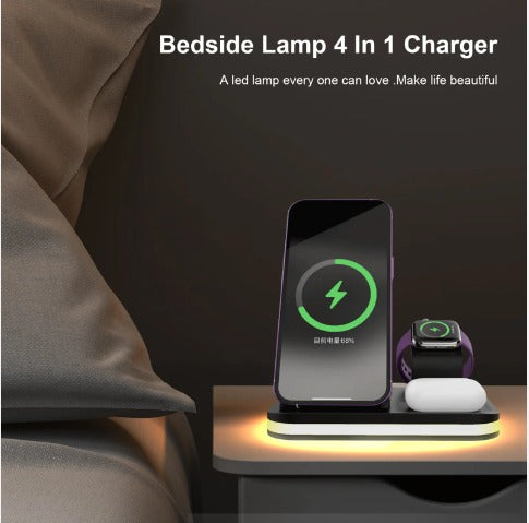 Multi function wireless charger ports close up