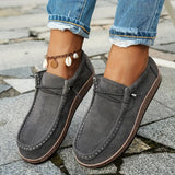 Nubuck Leather Flat Casual Shoes