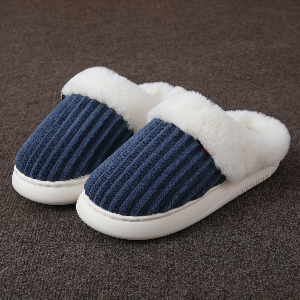 Plush Cotton Slippers Winter Indoor Non-Slip