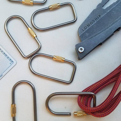 Thoriam Titanium and Brass Carabiner