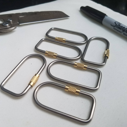 Thoriam Titanium and Brass Carabiner