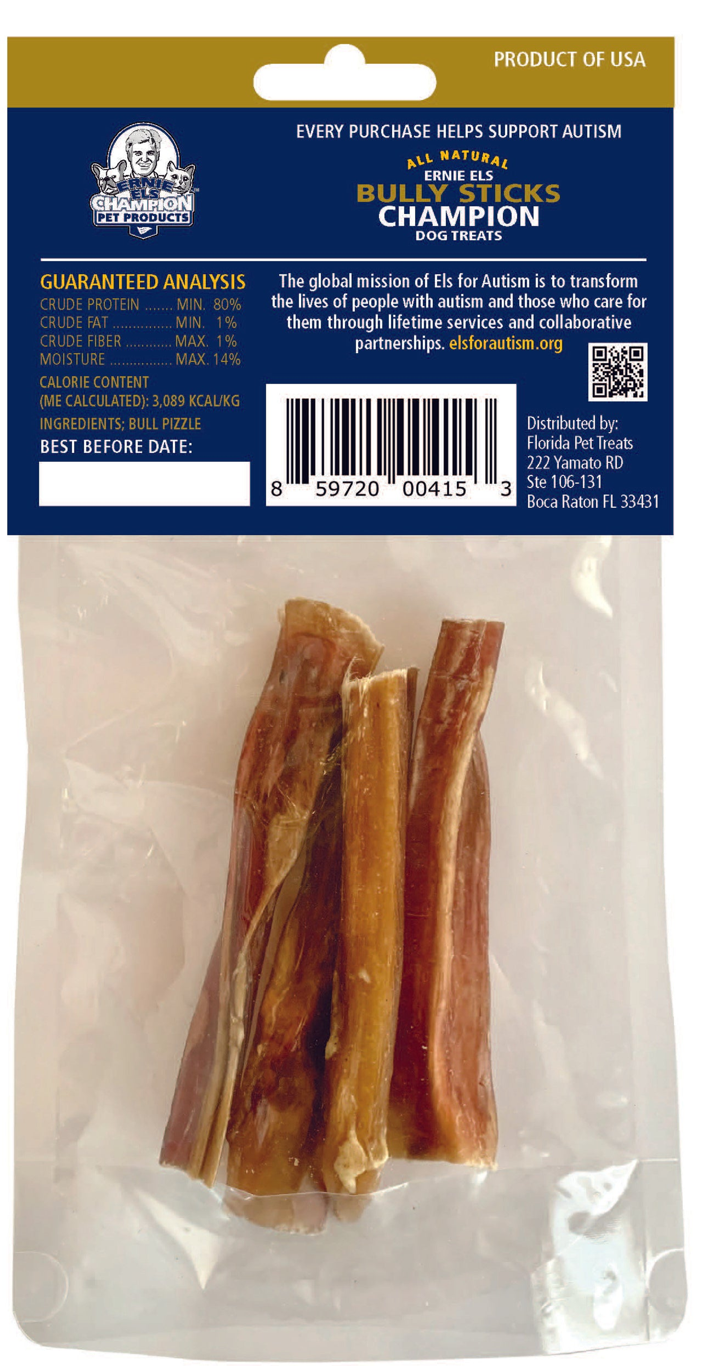 Ernie Els Champion Bully Sticks for Dogs