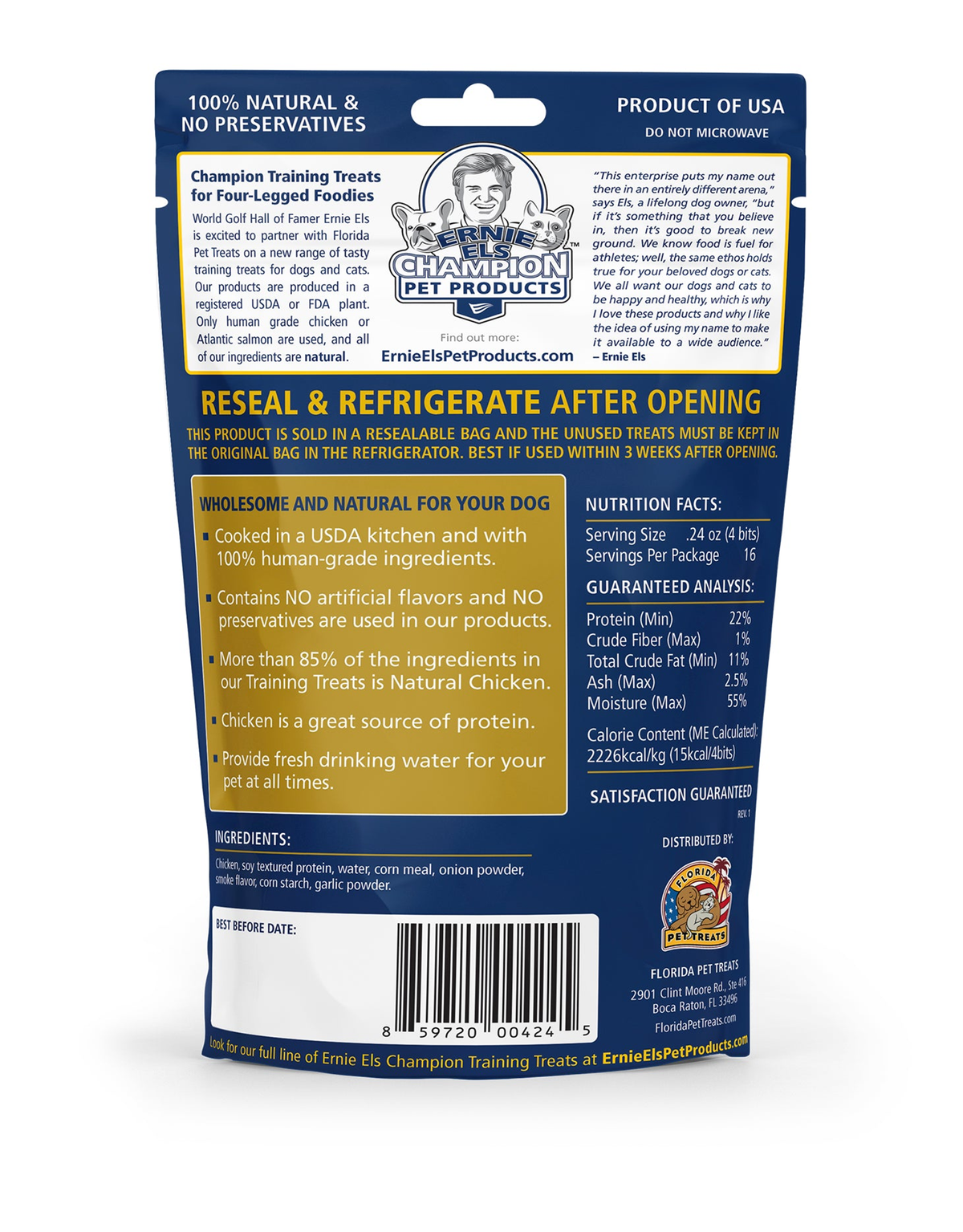 Ernie Els Champion Dog Treats, Chicken