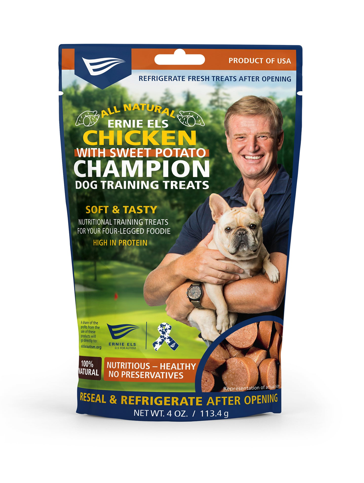 Ernie Els Champion Dog Treats, Chicken & Sweet Potato