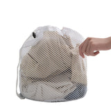 Pull-string fine-mesh laundry bag