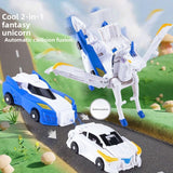 Winged Pegasus Transformable Toy with Magnetic Collision Feature