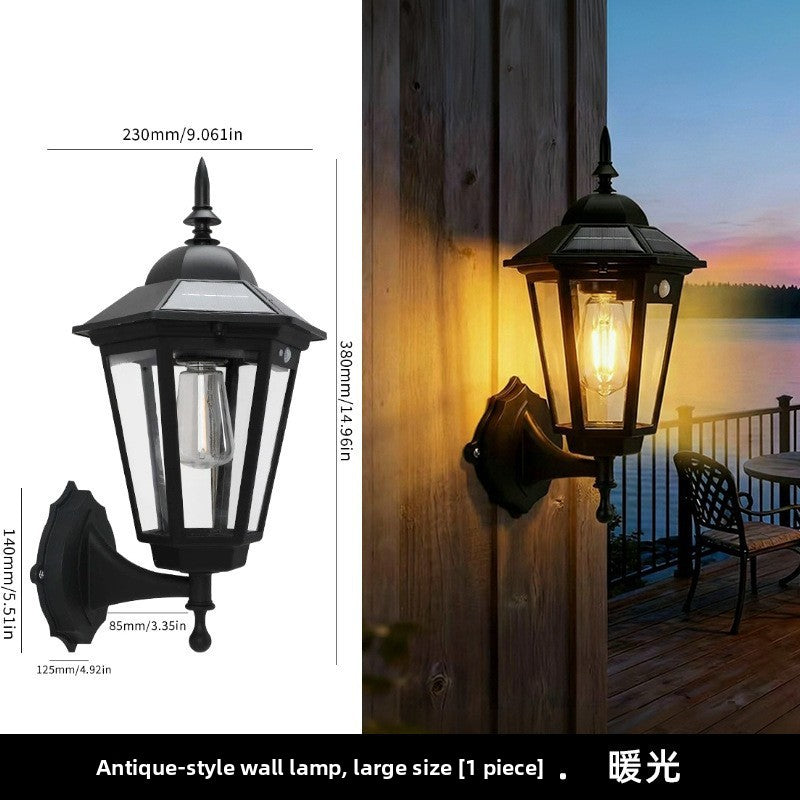 Solar Powered Outdoor Wall Light with Motion Sensor