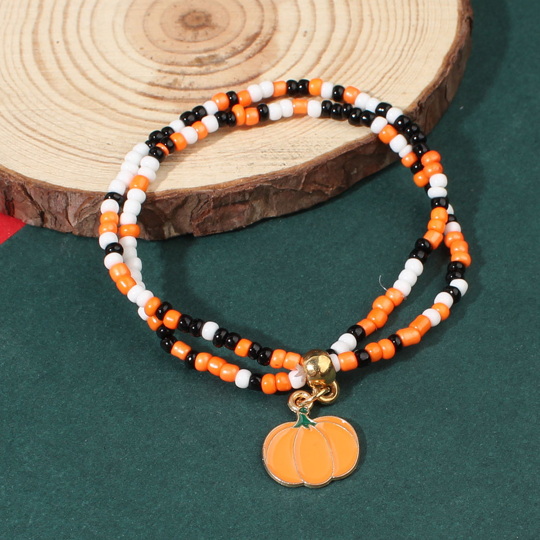 Halloween pumpkin bat ghost mithing bracelet