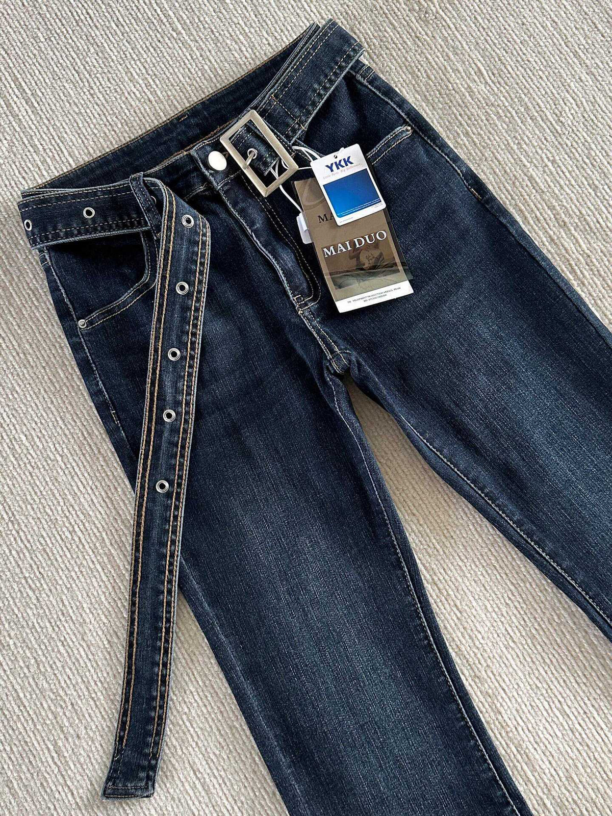 Stretch Low Waist Micro Flare Jeans