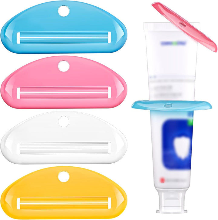 4-Pack Toothpaste Squeezer with Hanging Hook - Image 1