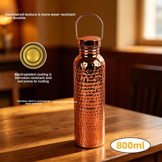 Hammered Pattern U-Shandle Sports Water Bottle