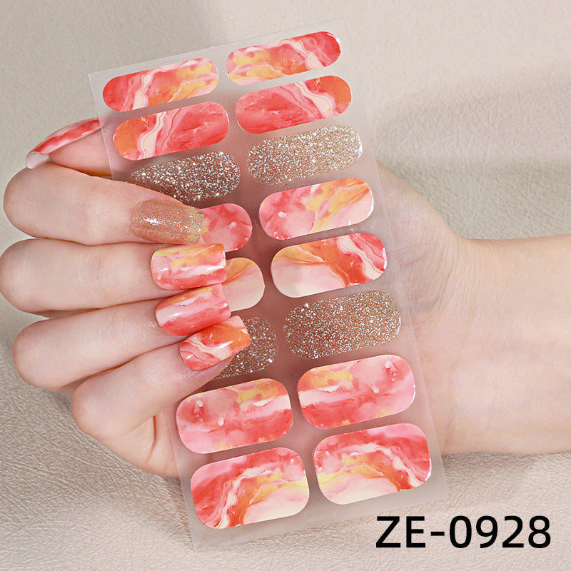 French Gold Foil Glitter Nail Stickers