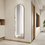 Floor Standing Wall Mirror with Aluminum Alloy Frame