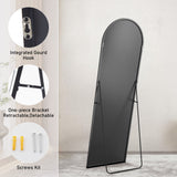 Floor Standing Wall Mirror with Aluminum Alloy Frame
