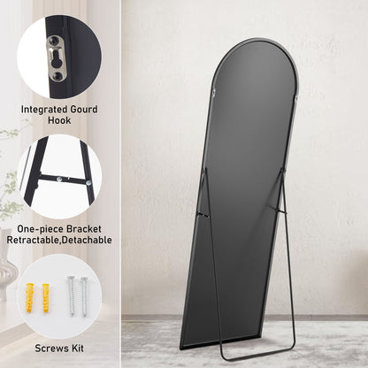 Floor Standing Wall Mirror with Aluminum Alloy Frame