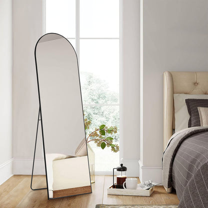 Floor Standing Wall Mirror with Aluminum Alloy Frame