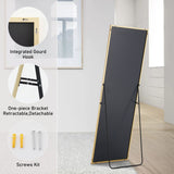Floor Standing Wall Mirror with Aluminum Alloy Frame