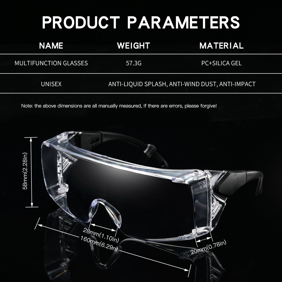 Genesis S2029 Clear Safety Goggles