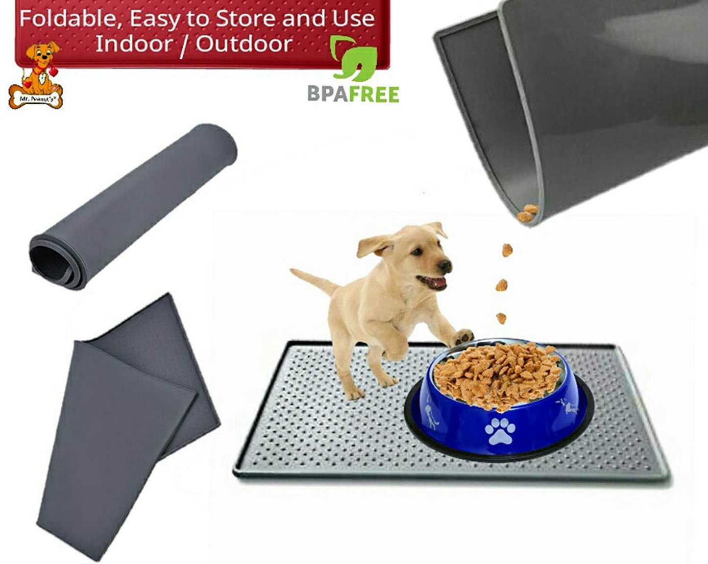 Mr. Peanut's Silicone Pet Food Mat