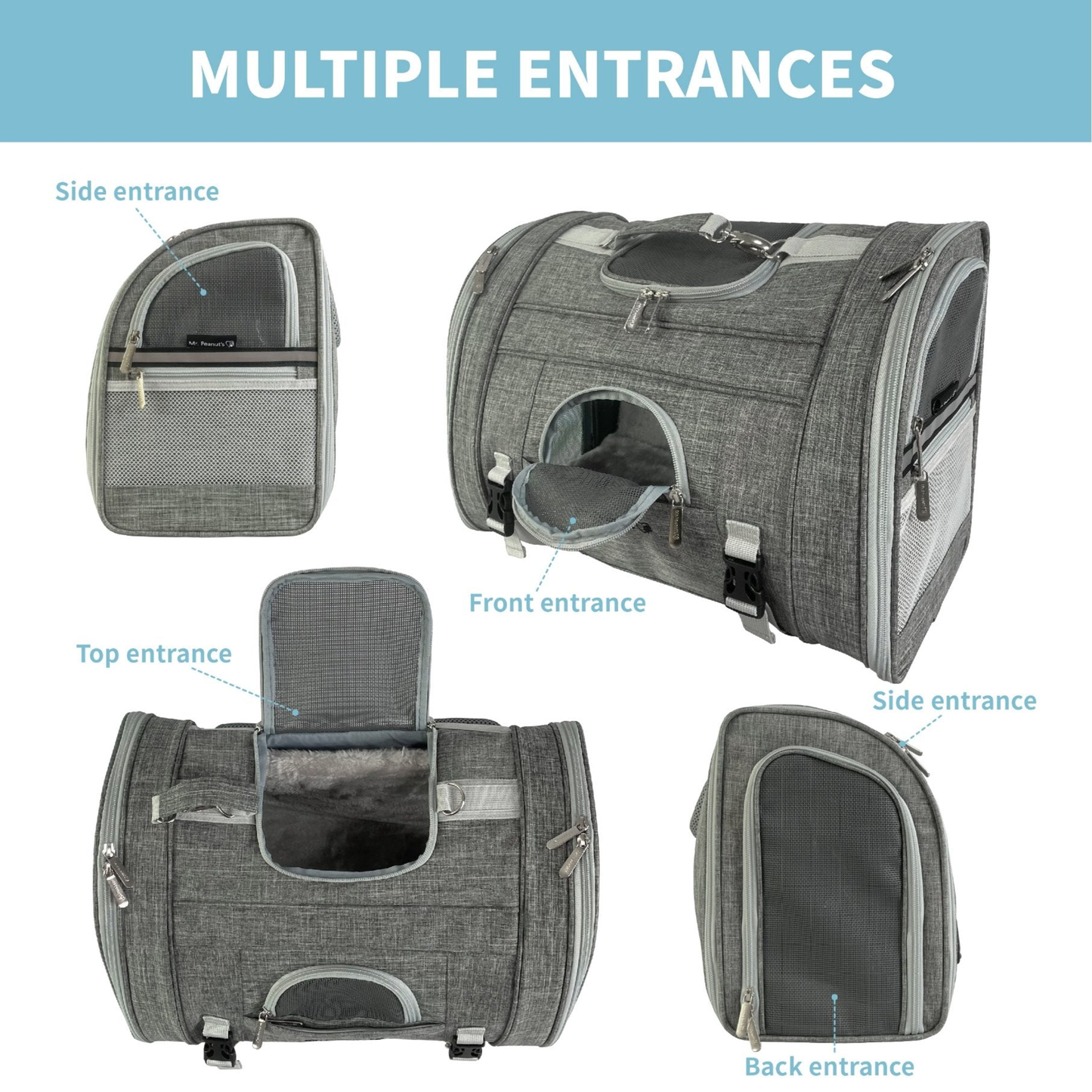 Mr. Peanut's Monterey Series Convertible Backpack Pet Carrier