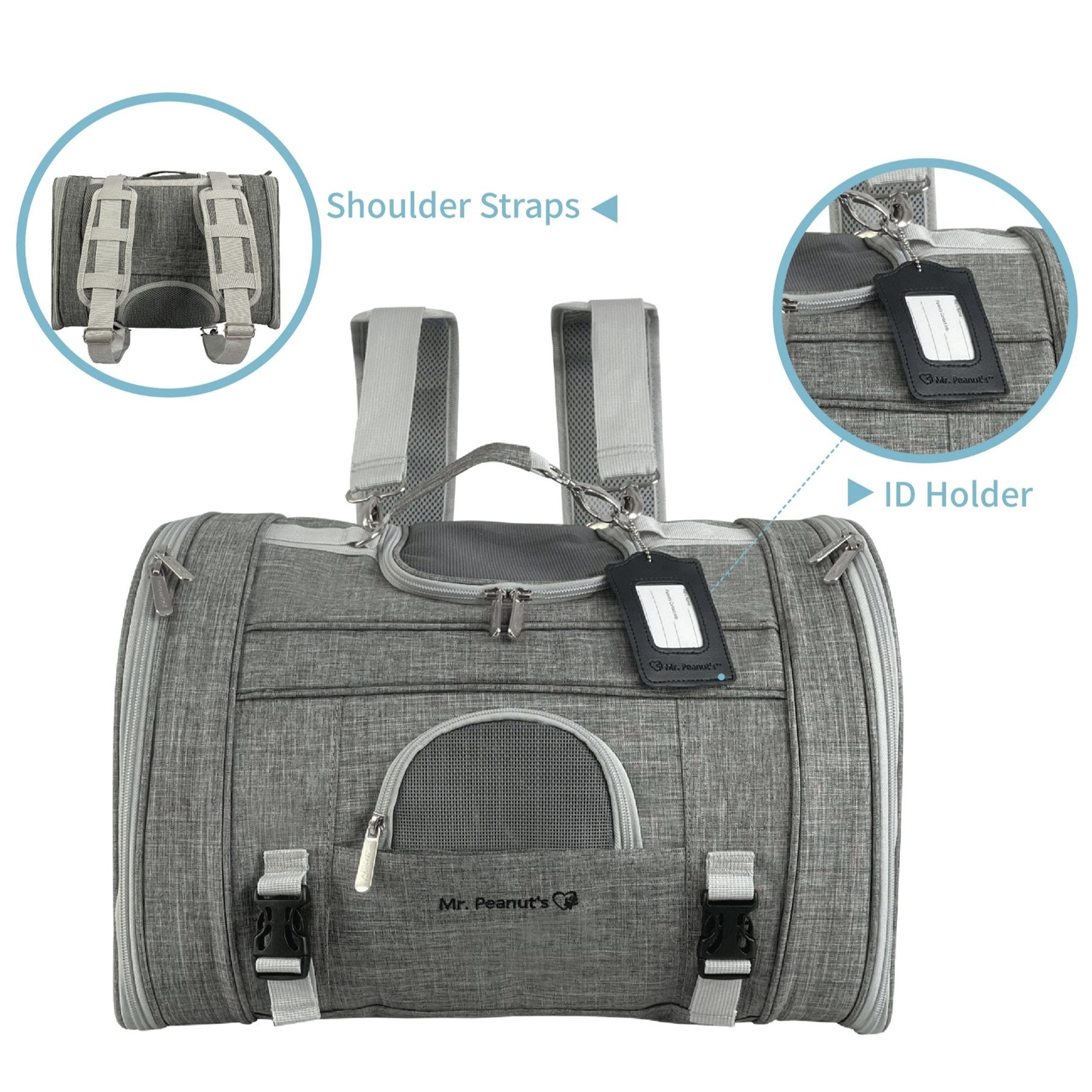 Mr. Peanut's Monterey Series Convertible Backpack Pet Carrier
