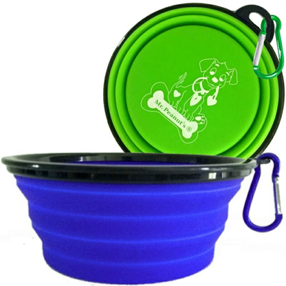 Mr. Peanut's Collapsible Silicone Travel Pet Bowls