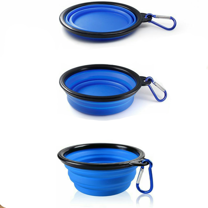 Mr. Peanut's Single Blue Collapsible Silicone Travel Bowl, 12 oz