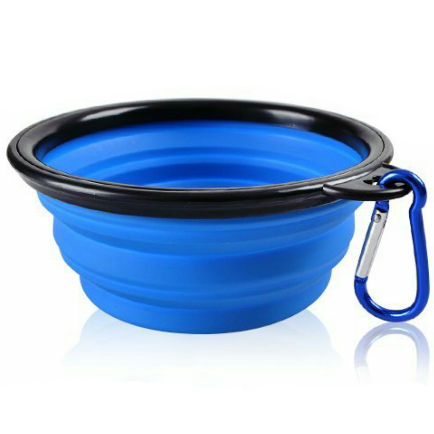 Mr. Peanut's Single Blue Collapsible Silicone Travel Bowl, 12 oz