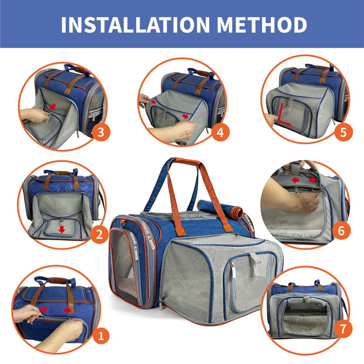Mr. Peanut's Gold Series Mini Expandable Pet Carrier