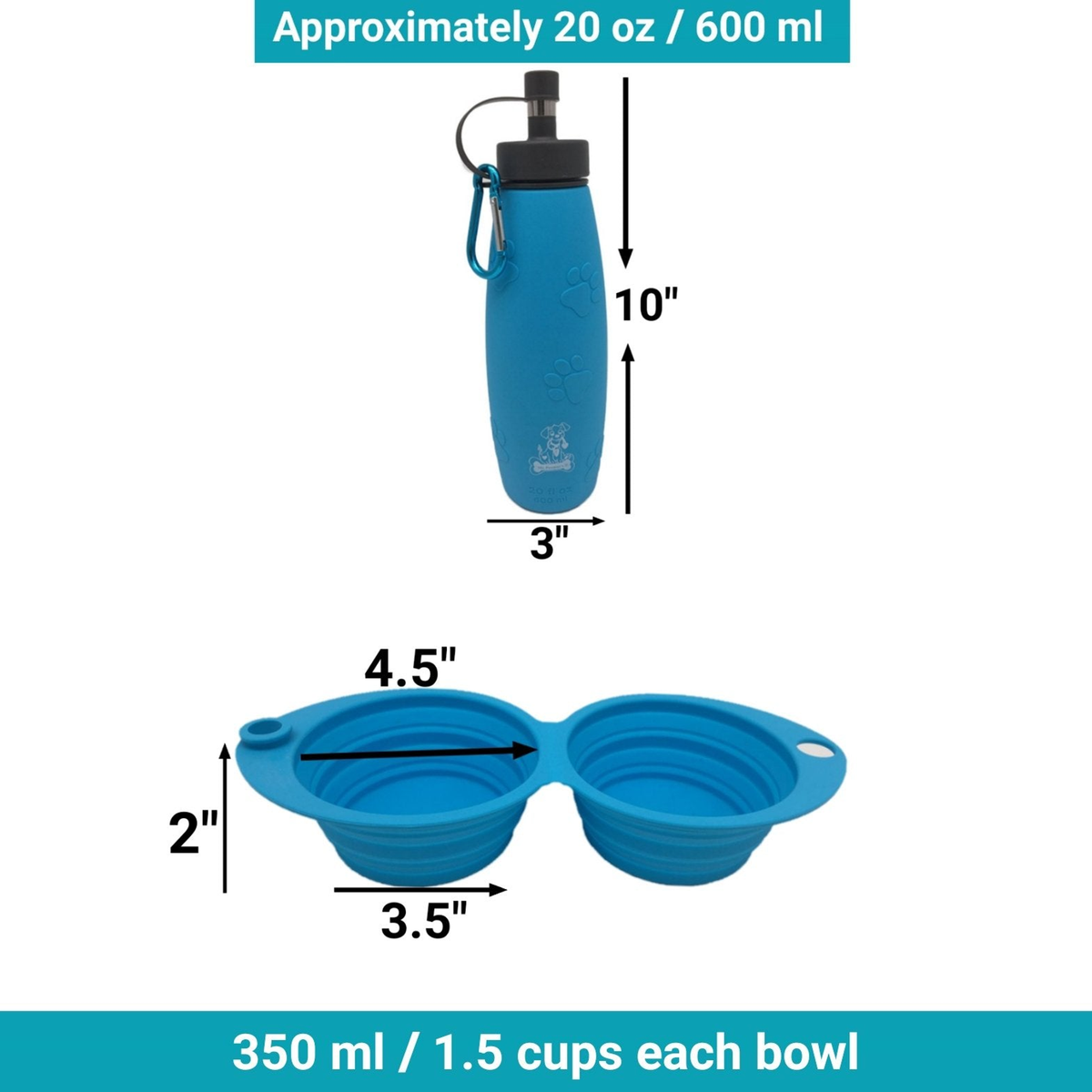 Mr. Peanut's Pet Feeder 2-in-1 Travel Set