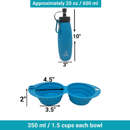 Mr. Peanut's Pet Feeder 2-in-1 Travel Set
