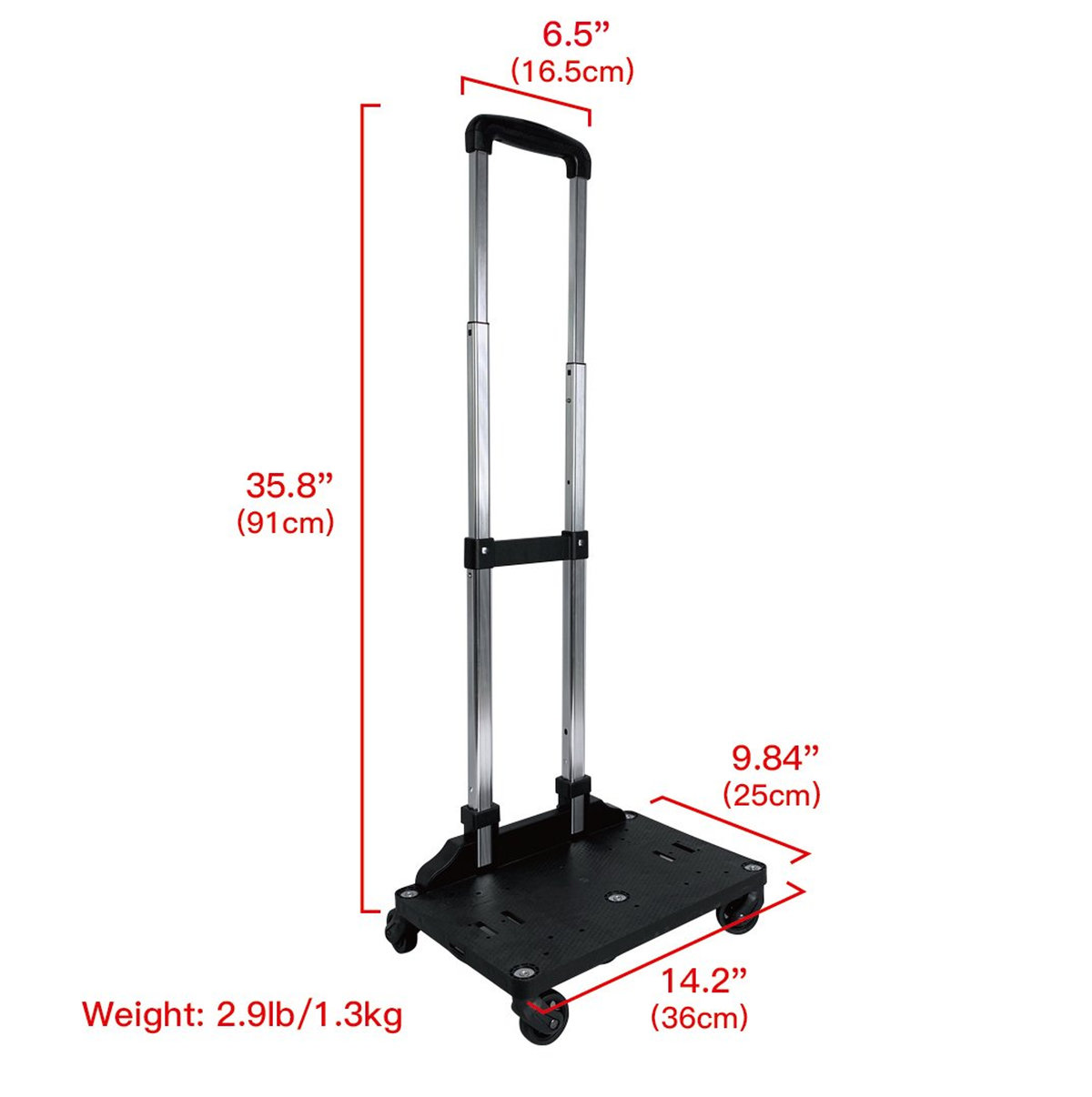 Mr. Peanut's Spinner Wheelbase Luggage Cart for Pet Carriers
