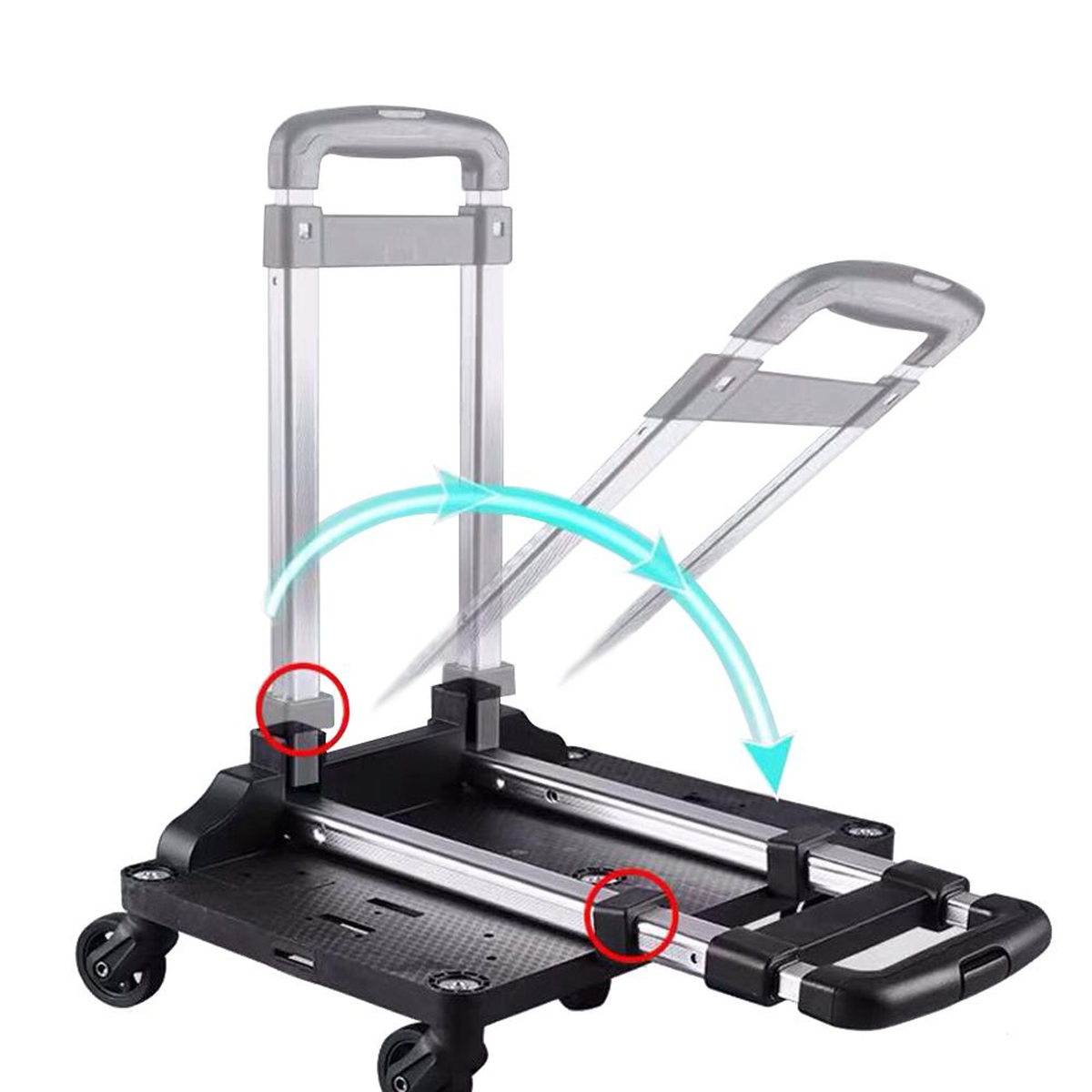 Mr. Peanut's Spinner Wheelbase Luggage Cart for Pet Carriers