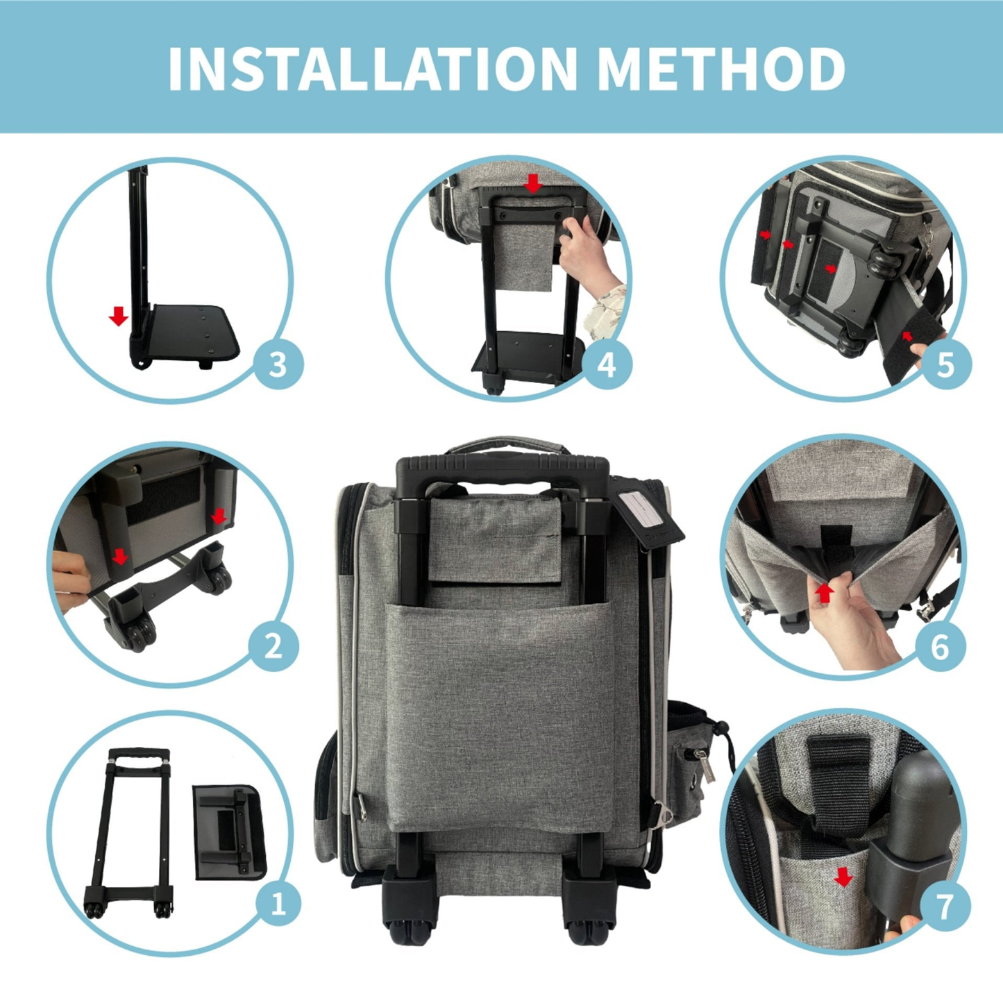 Mr. Peanut's Malibu Series Backpack Pet Carrier Stroller
