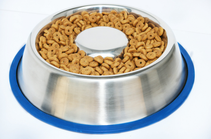 Mr. Peanut's Slow Feed Anti Bloat Dog Bowl with Silicone Base