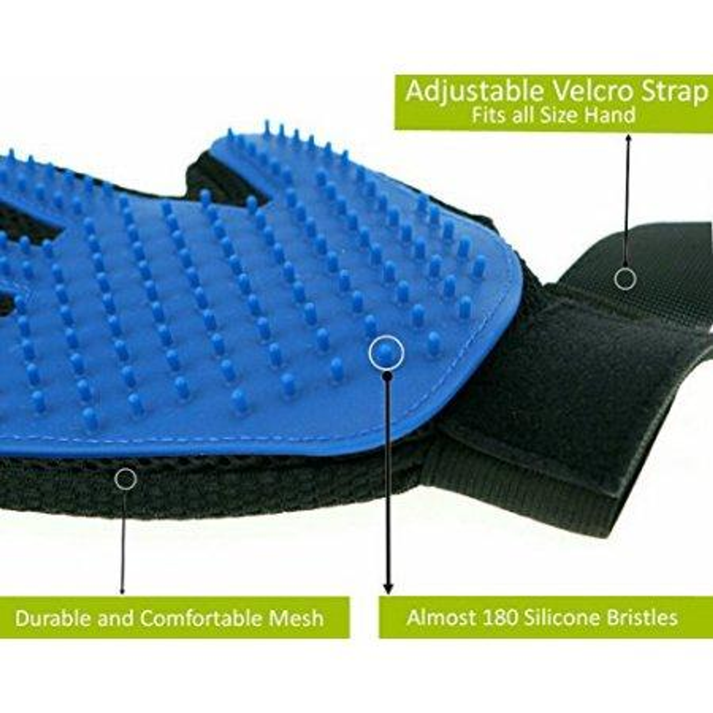 Mr. Peanut's Pet Grooming Gloves with 259 Silicone Pins
