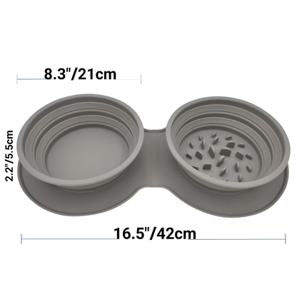 Mr. Peanut's Pet Traveler Fold Up Dual Feeder