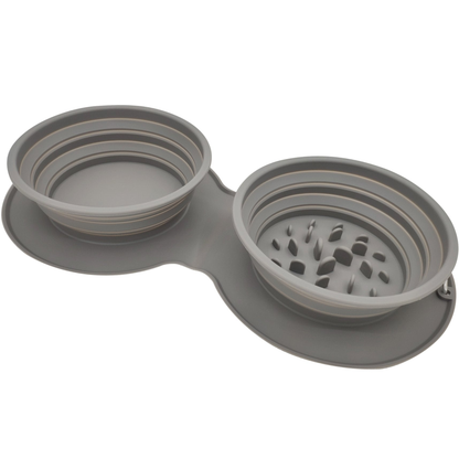 Mr. Peanut's Pet Traveler Fold Up Dual Feeder