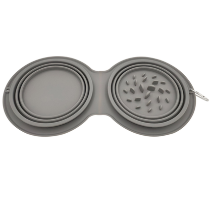 Mr. Peanut's Pet Traveler Fold Up Dual Feeder